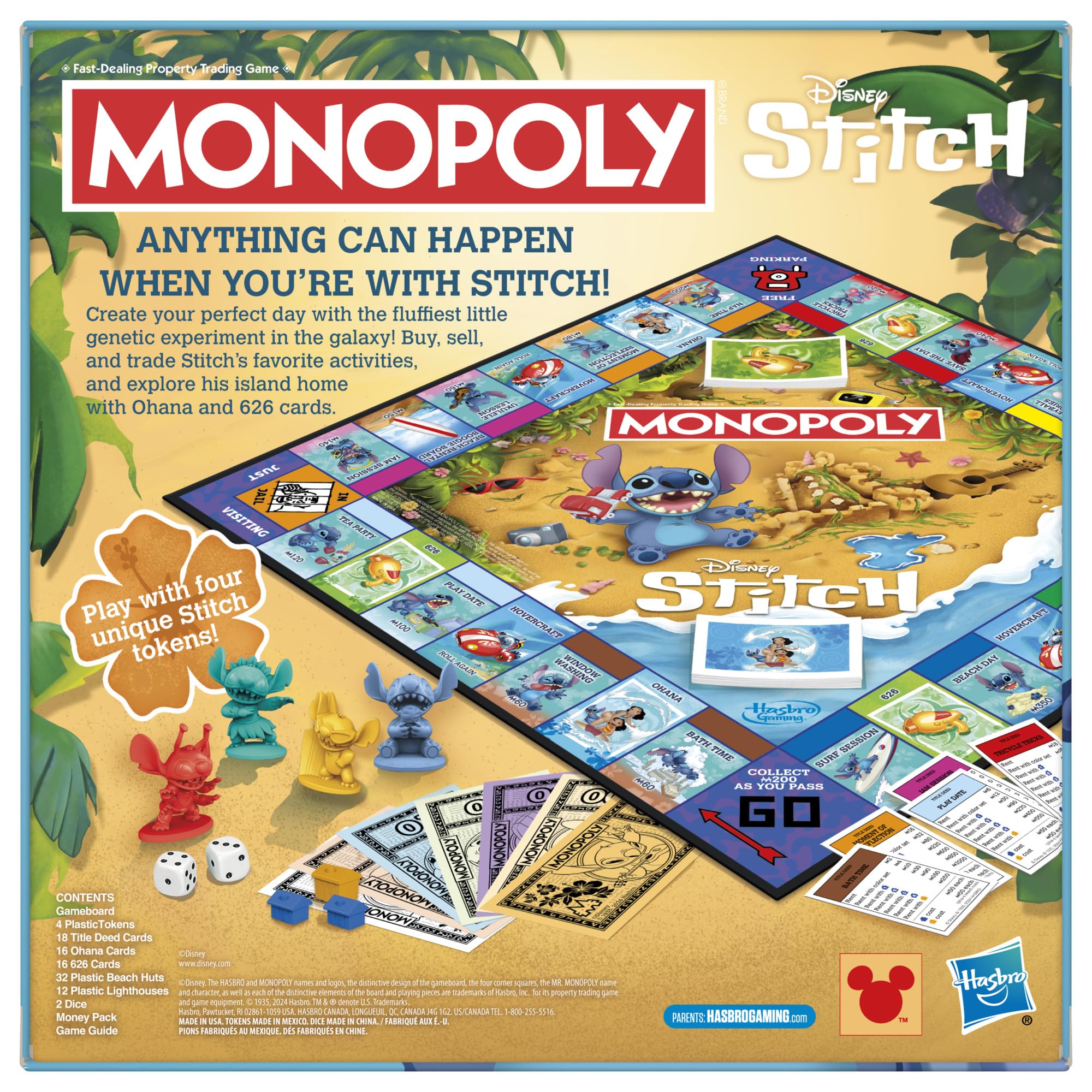 Monopoly Disney Stitch Edition Board Game - English Version | Ages 8+ | 2-6 Players 9
