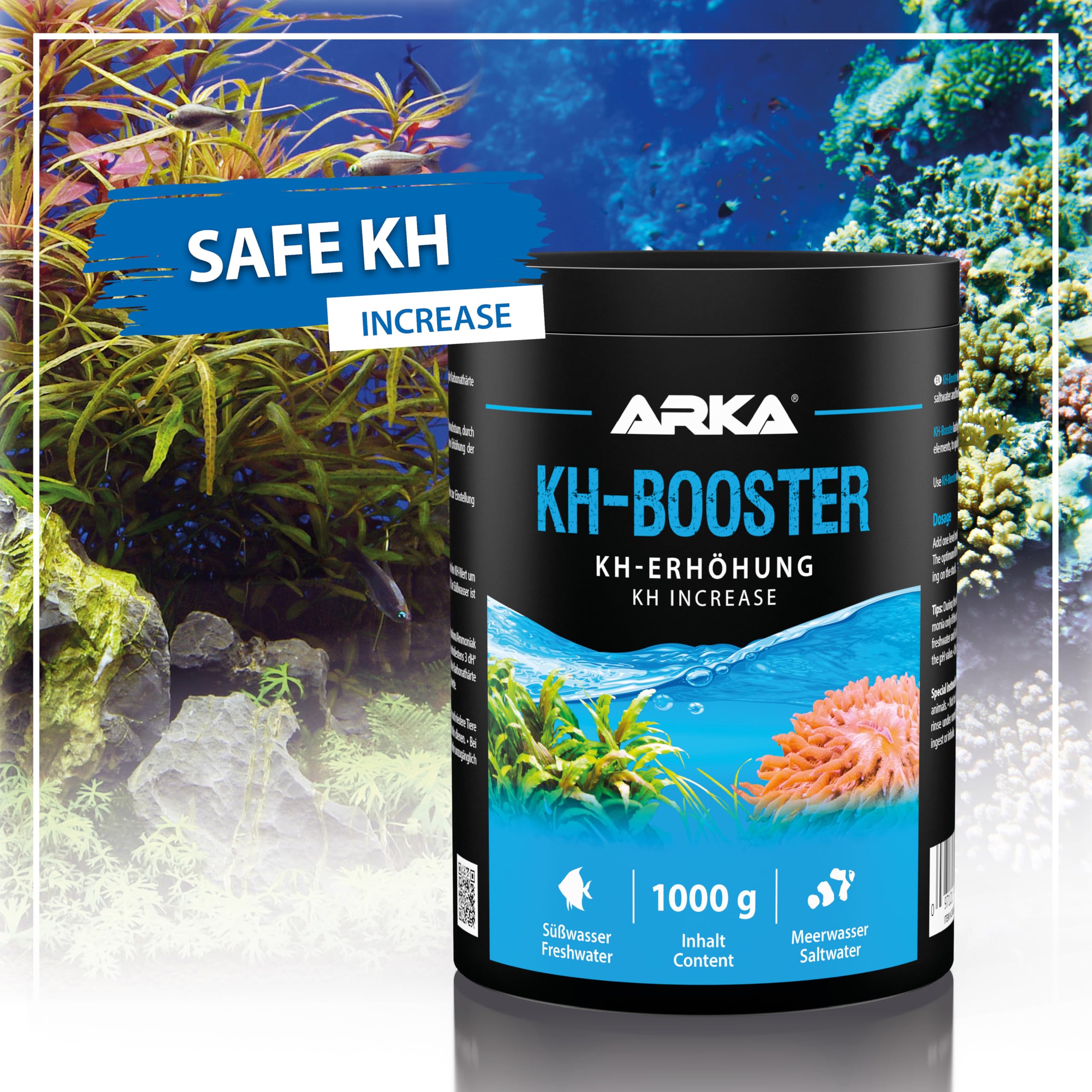 ARKA KH Booster Carbonate Hardness Powder 250g | Raises KH & Stabilizes pH 7
