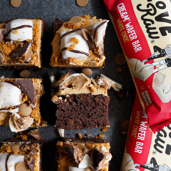 LoveRaw Cream Wafer Bars - Vegan Chocolate Bar, Dairy-Free, Palm Oil Free, No Refined Sugar, 45g