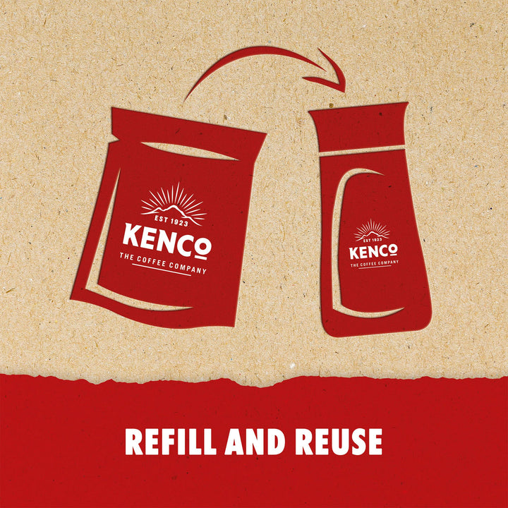 Kenco Rich Instant Coffee Refill 150g x 5 (750g Total) - 100% Responsibly Sourced, Home Recyclable Packaging