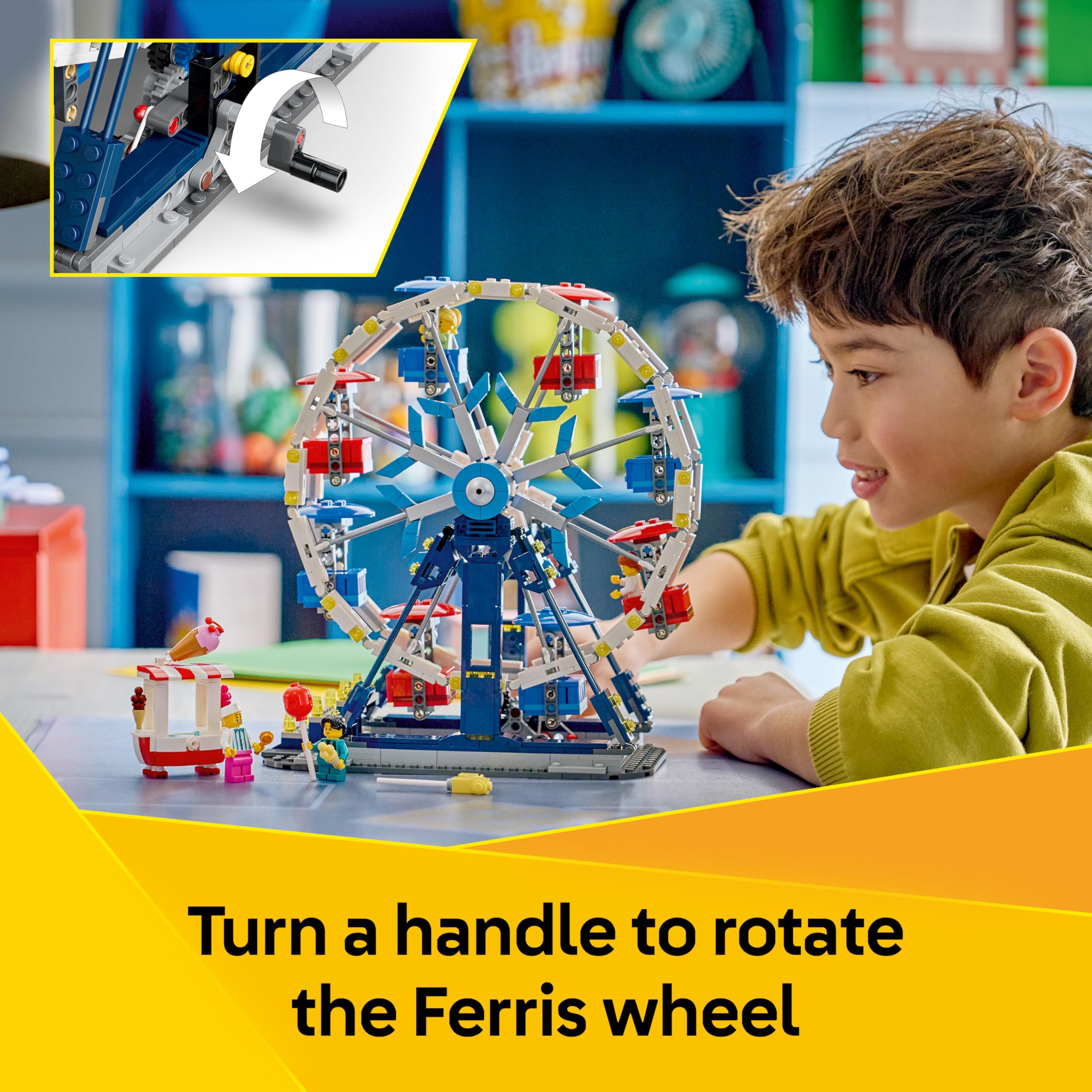 LEGO Creator 3 in 1 Iconic Ferris Wheel Building Set - 3 Amusement Park Rides, 4 Minifigures, Ages 8+ 6
