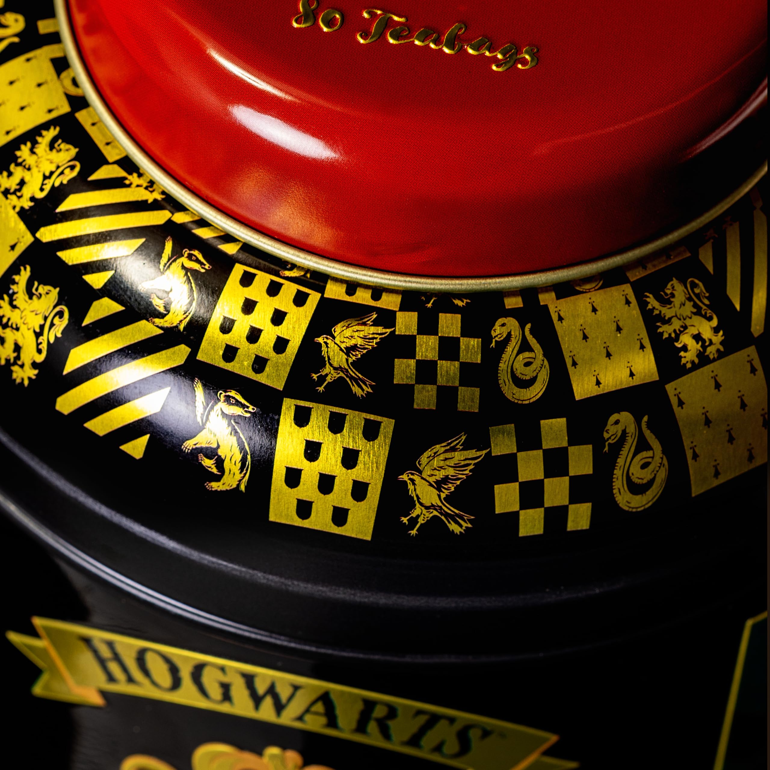 New English Teas Harry Potter Hogwarts House Crest Tea Caddy with 80 English Breakfast Teabags 4