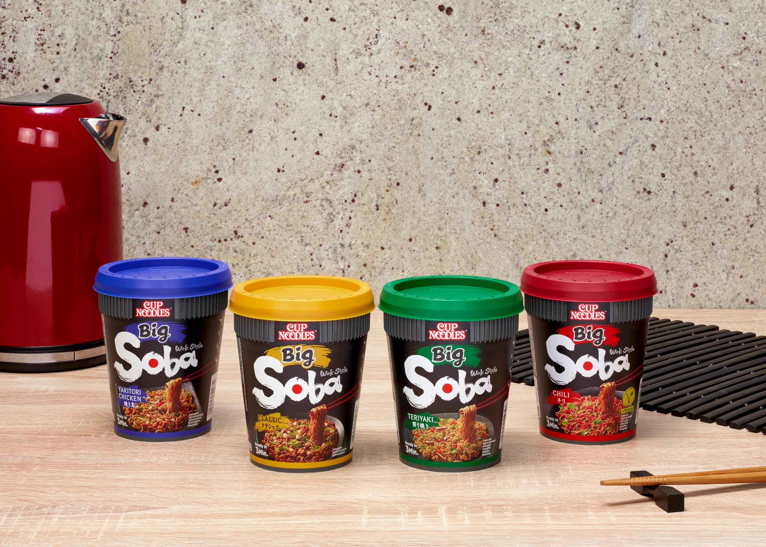 NISSIN Soba Big Teriyaki Instant Wok Style Noodles - Pack of 6 x 113g 8