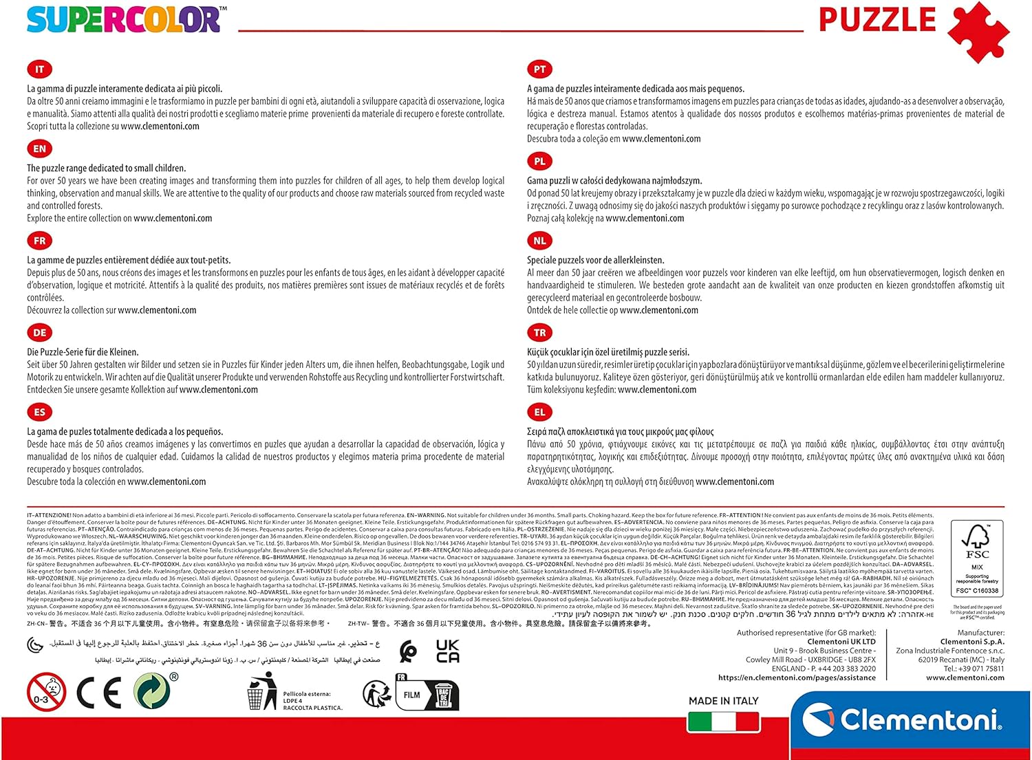 Clementoni Disney Cars On The Road 24-Piece Puzzle - Extra-Large Pieces for Kids 8