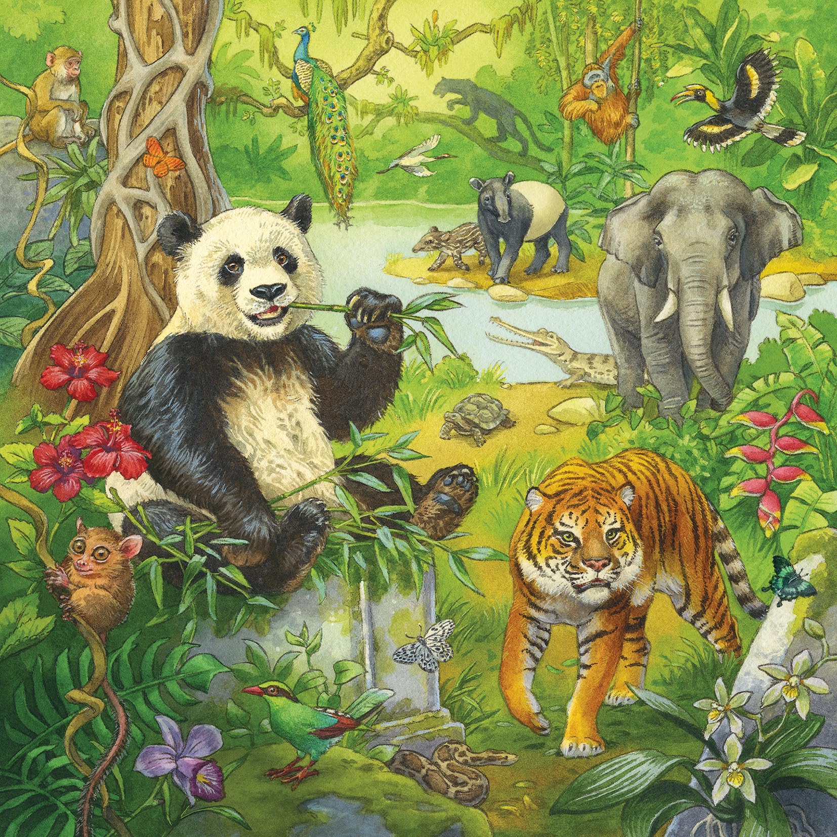 Ravensburger Jungle Fun Jigsaw Puzzle - 3x 49 Pieces | Ages 5+ | 17.8cm x 17.8cm 3