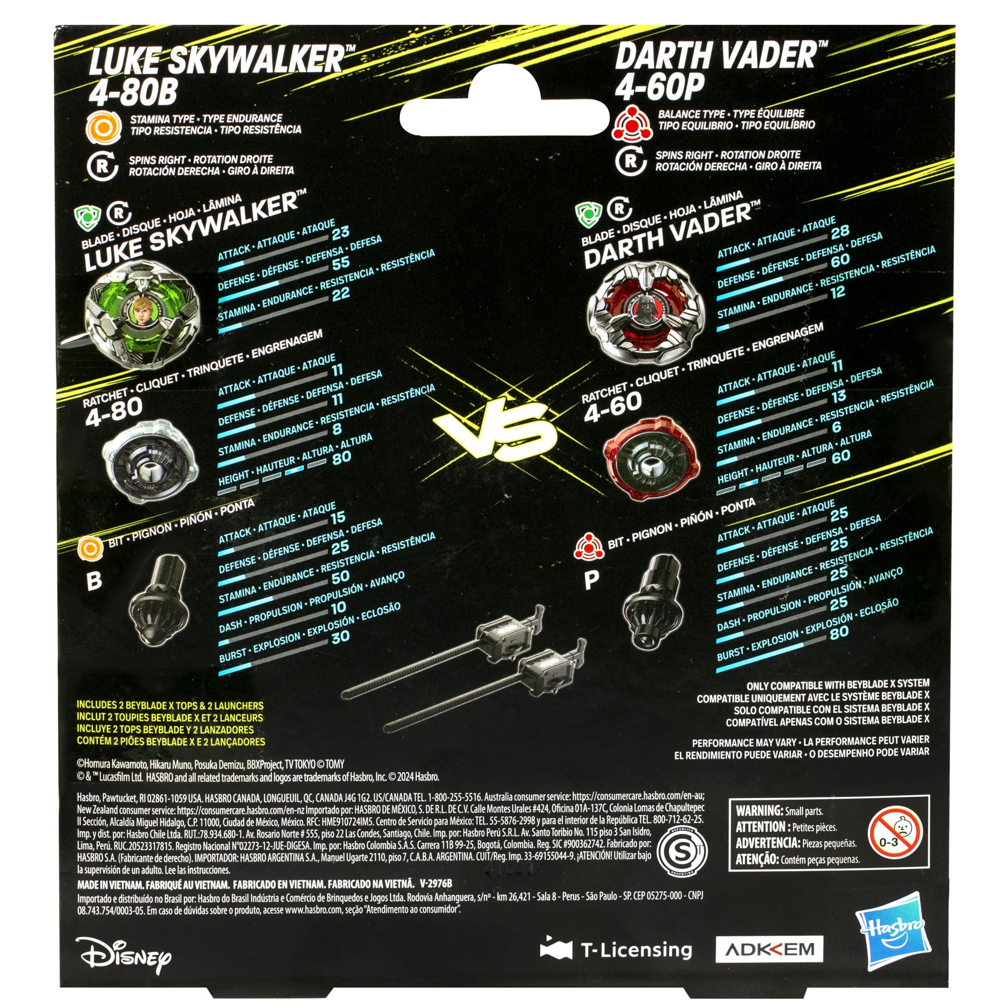 Beyblade X Star Wars Collab Luke Skywalker 4-80B vs. Darth Vader 4-60B Multipack Set | Ages 8+ 5