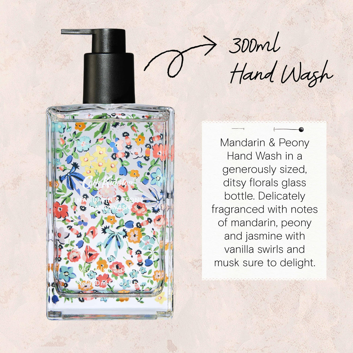 Cath Kidston Mandarin and Peony Hand Wash - Moisturizing, 300ml