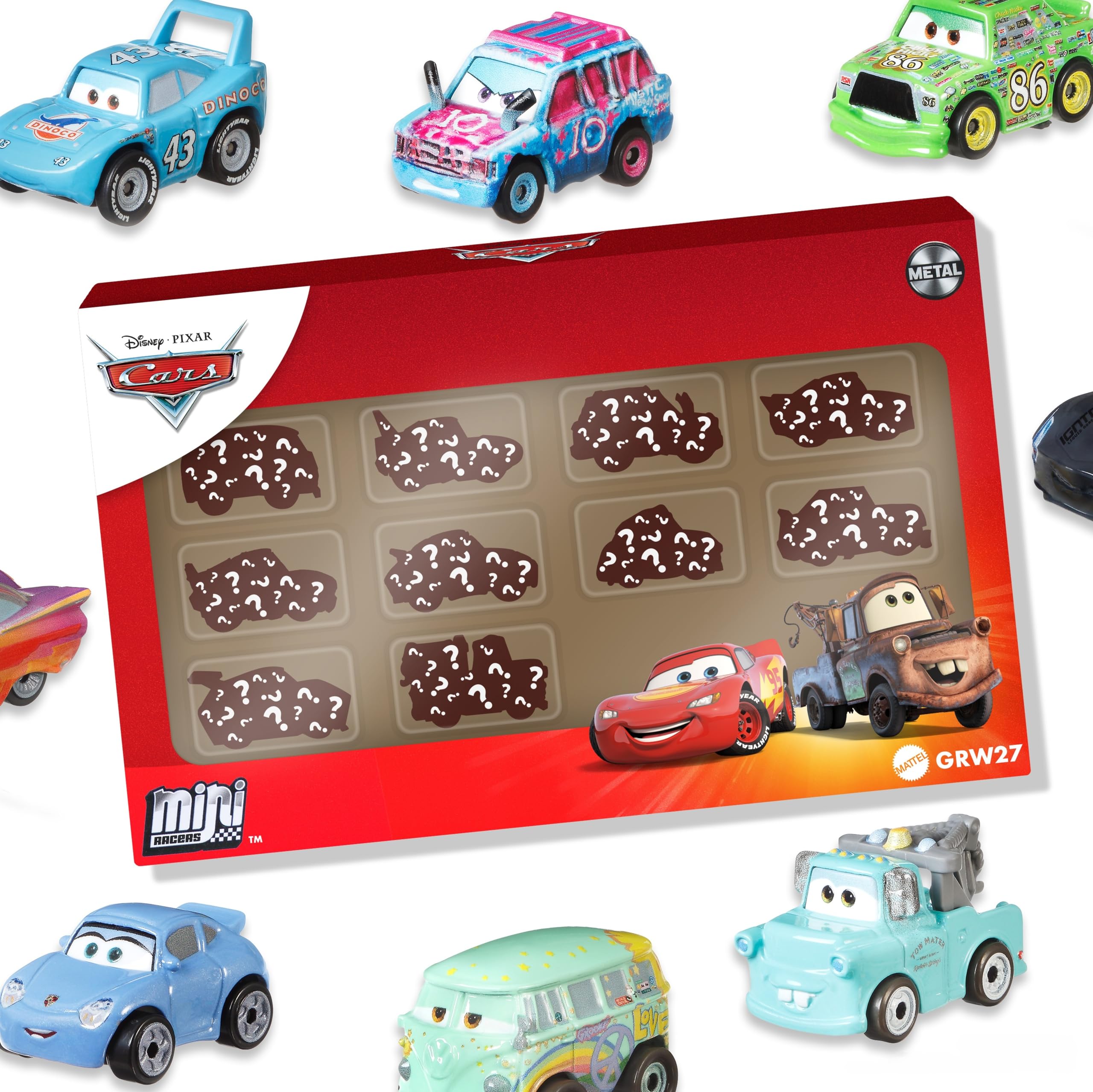 Mattel Disney Pixar Cars Mini Racers 10-Pack GRW27 | Collectible Die-Cast Vehicles | Ages 3+ 1