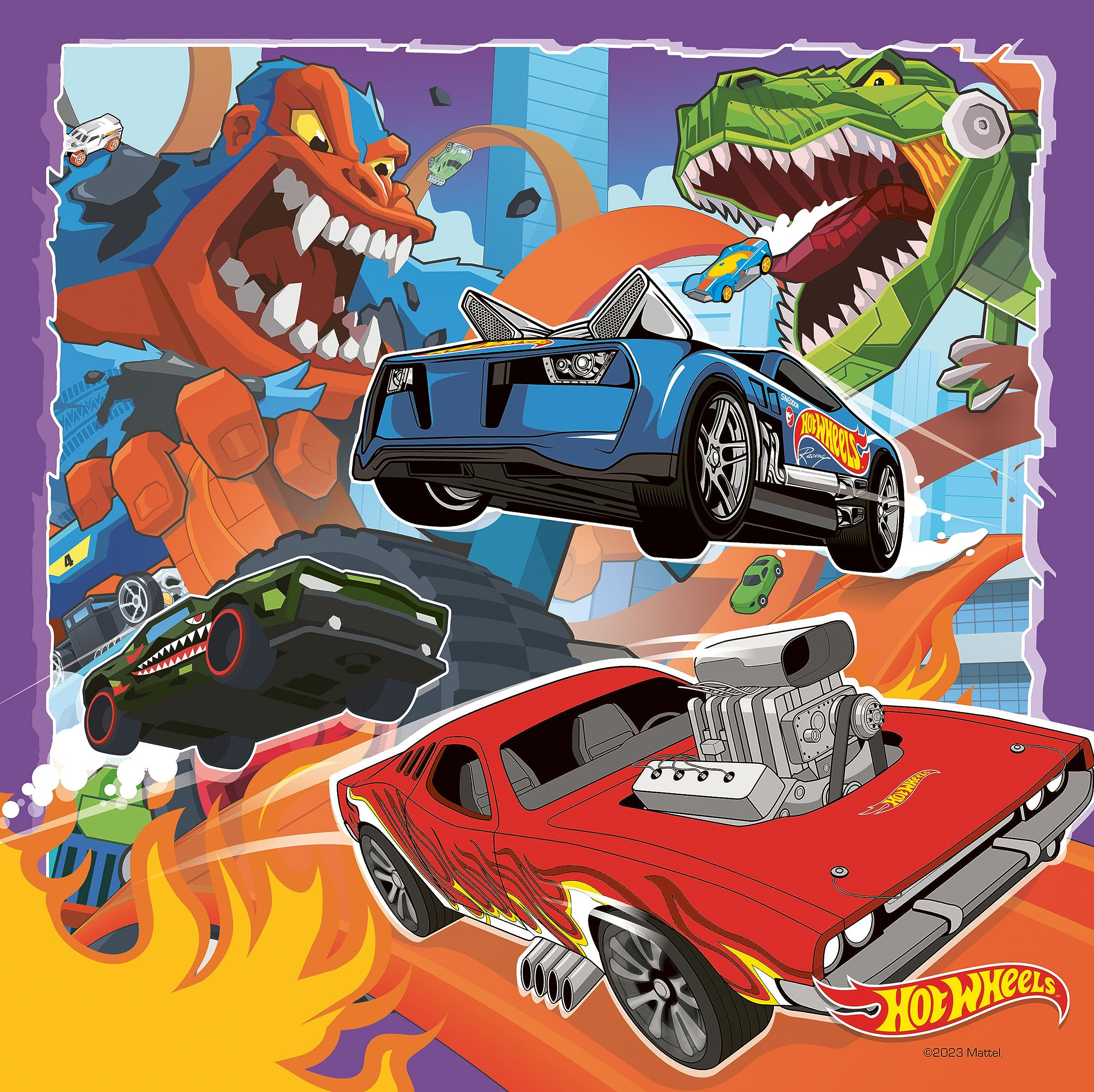 Ravensburger Hot Wheels 3x 49-Piece Jigsaw Puzzles for Kids 5 Years and Up 3