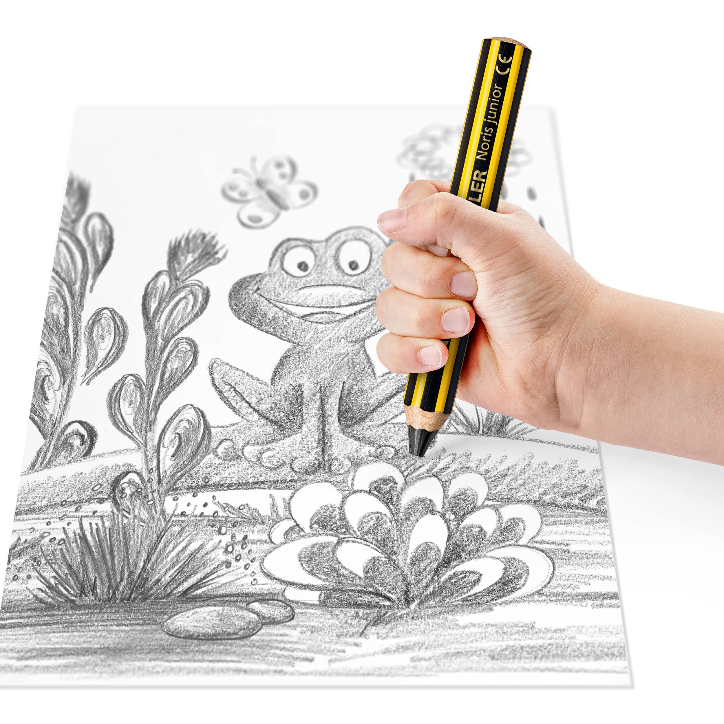 STAEDTLER Noris Jumbo Colouring Markers for Toddlers - Pack of 10 Assorted Colours | Water-Based Ink 7