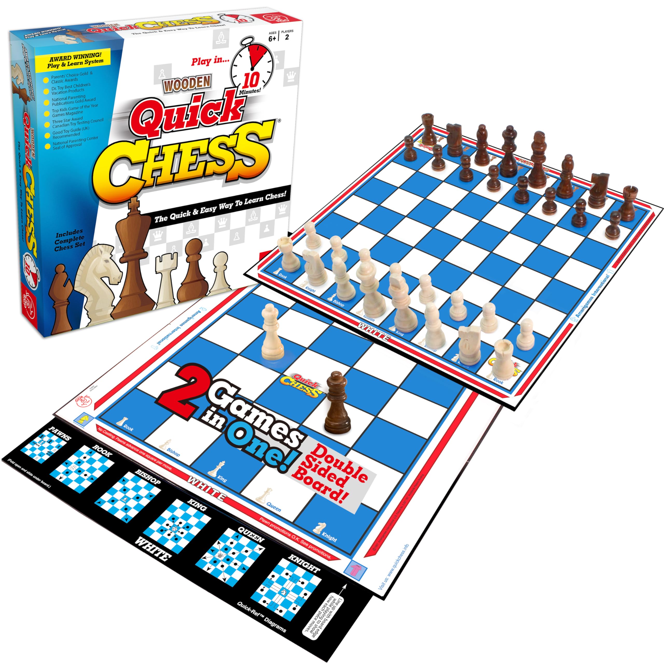Roo Games Quick Chess - Learn Chess in a Flash! 8 Mini-Games on a Wooden Board 1
