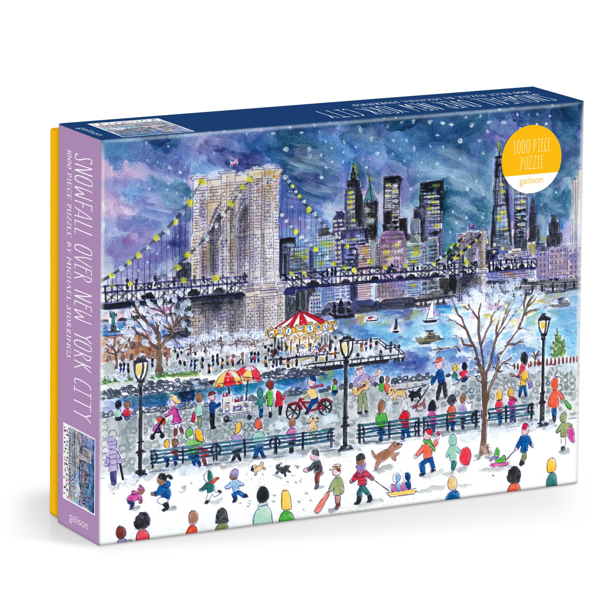 Galison Michael Storrings Brooklyn Bridge in Winter – 1000 Piece Jigsaw Puzzle 1