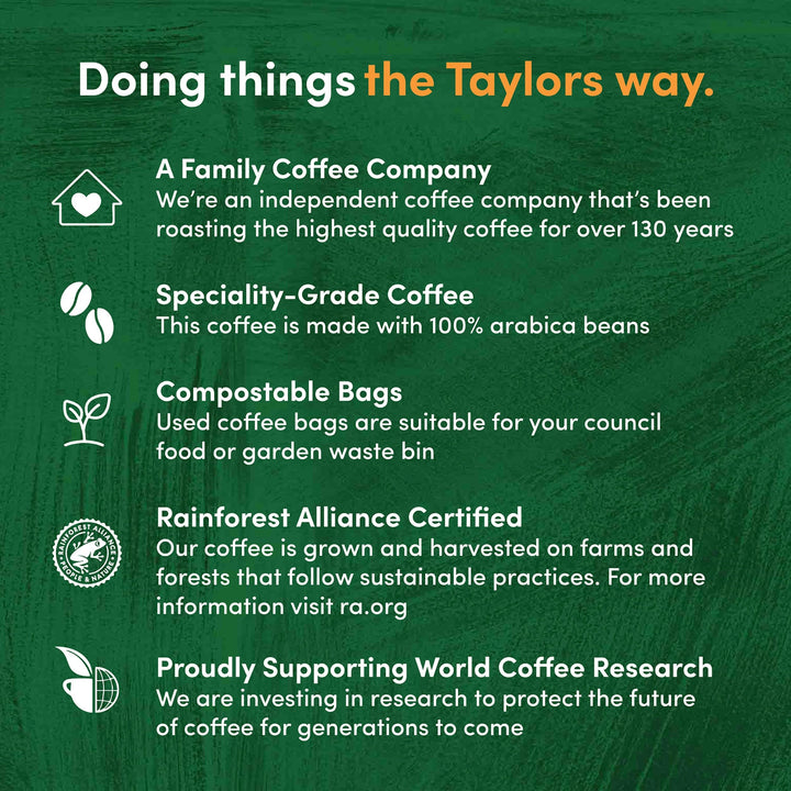 Taylors of Harrogate Rich Italian Coffee Bags (30 Enveloped Bags)