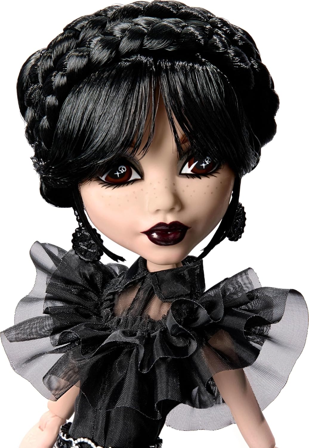 Monster High Wednesday Rave'N Wednesday Collectible Doll in Black Gothic Gown (HXJ03)