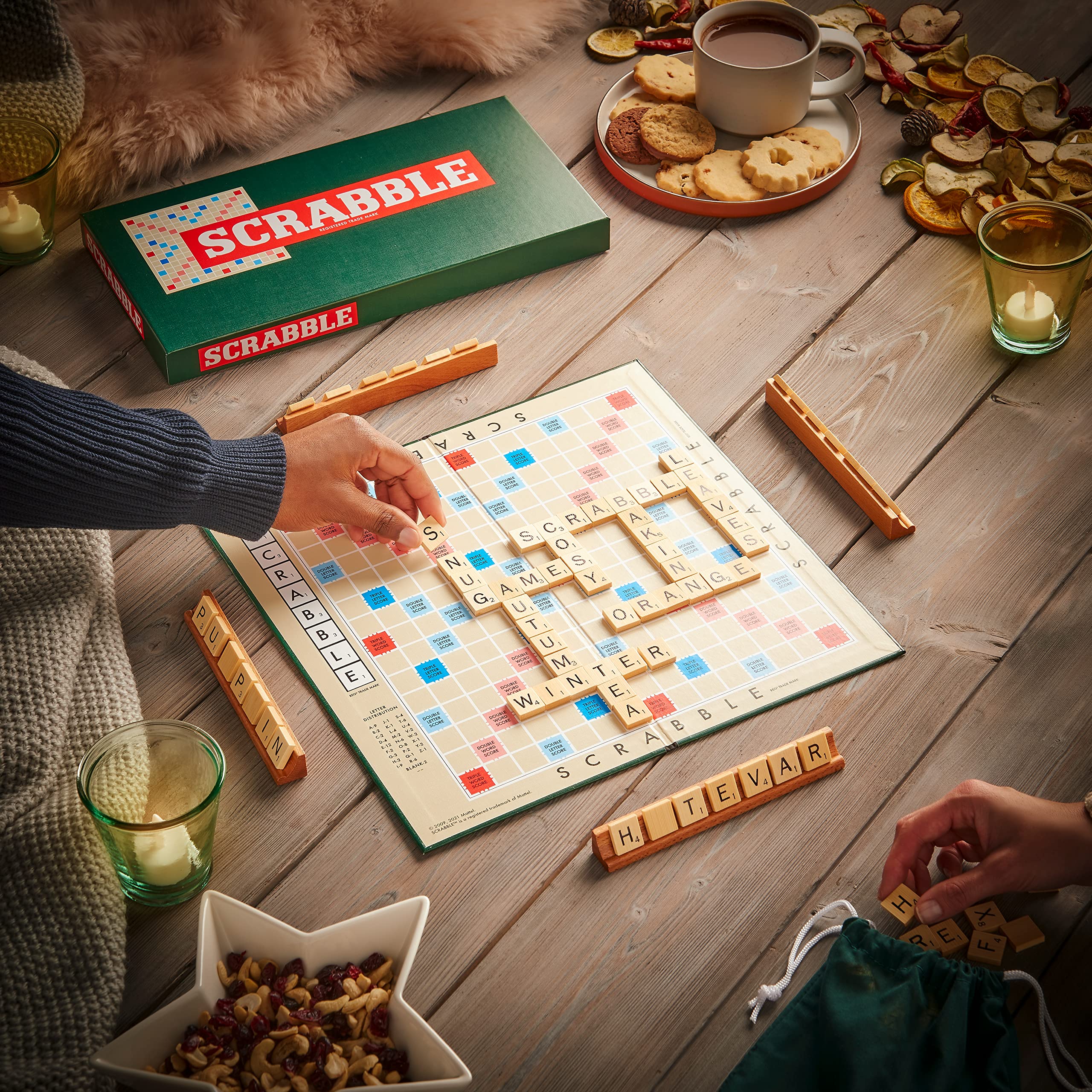 Ideal Scrabble Classic - Reproduction of 1950's Design | 100 Wooden Tiles | 2-4 Players | Ages 10+ 5