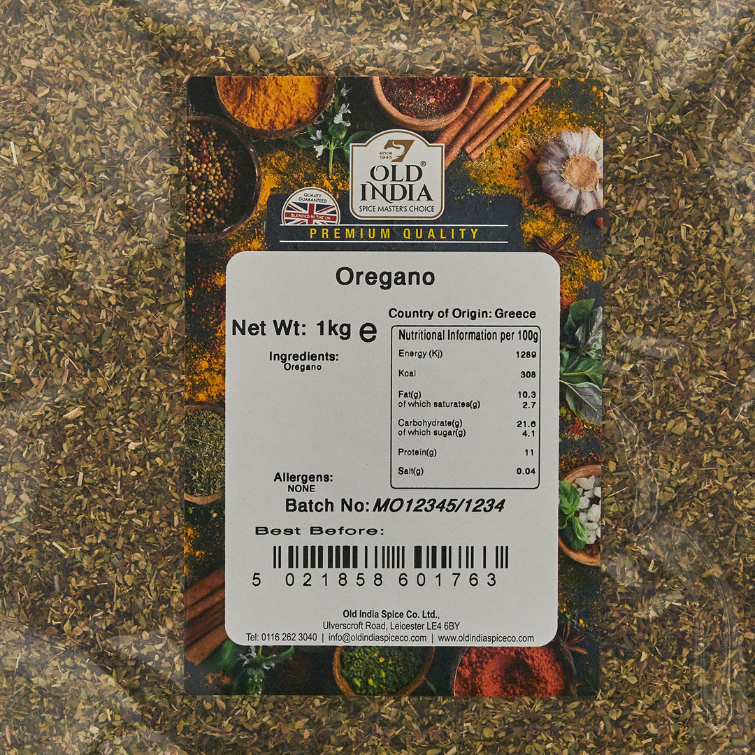 Old India Oregano 1kg - Whole Herb, 100% Natural, GMO-Free Spice for Cooking