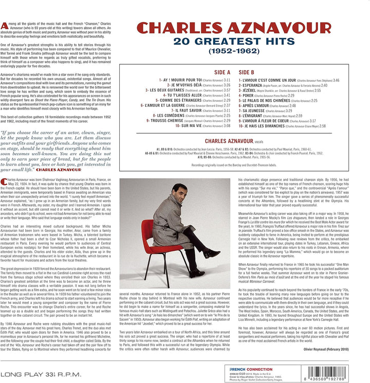 Charles Aznavour - 20 Greatest Hits (Compilation) [VINYL]