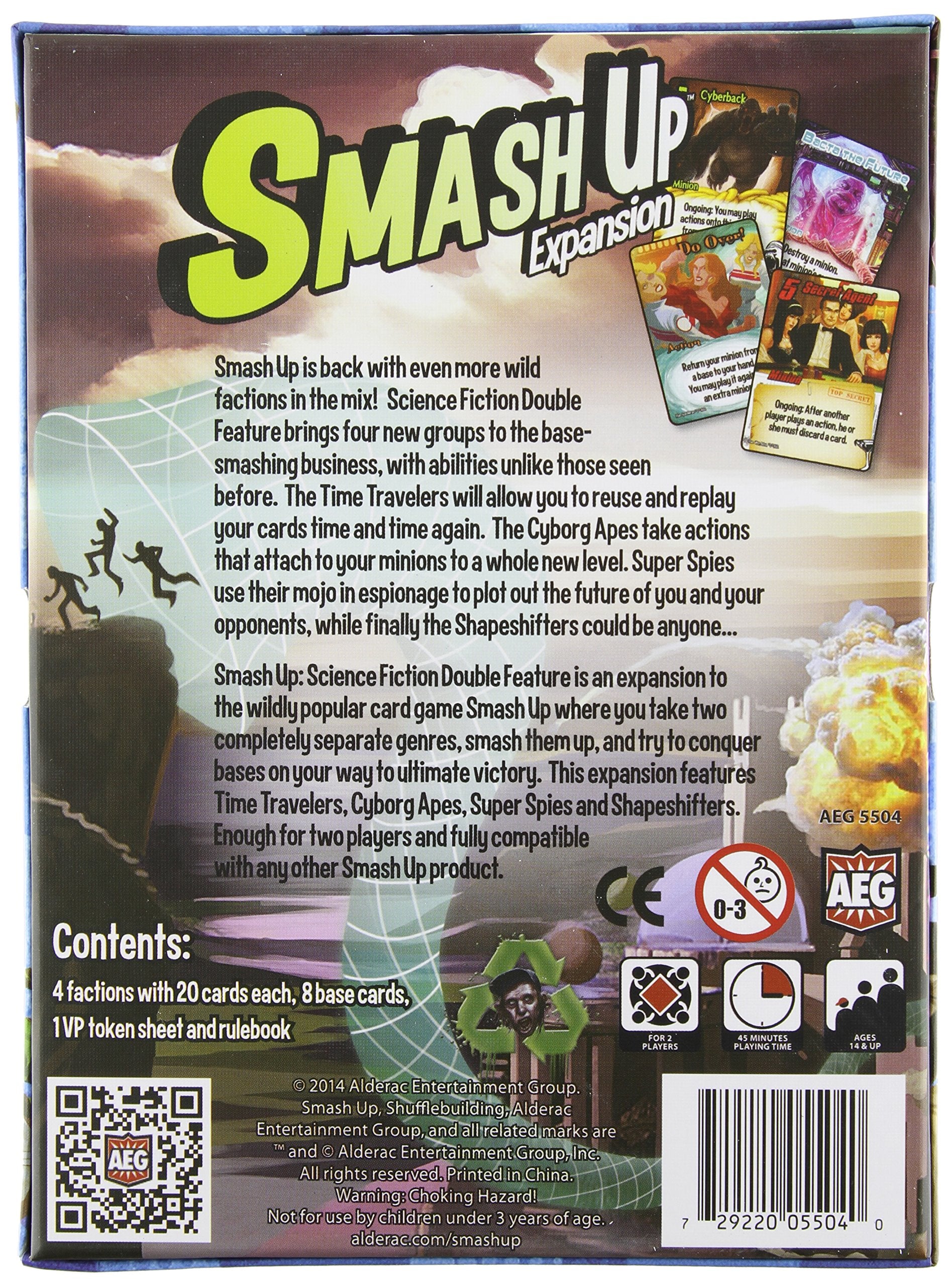 AEG Smash Up Expansion: Science Fiction Double Feature | 2 Players | 60 Min 2