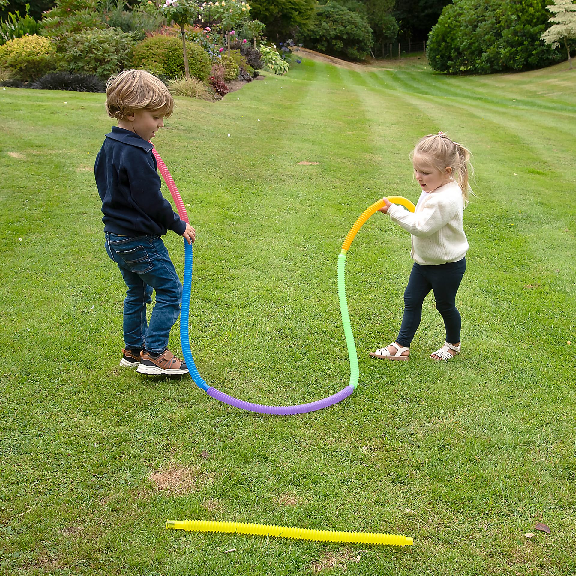 tickit Translucent Colour Expandable Tubes - Set of 6 Sensory Tubes | Acrylic | Large