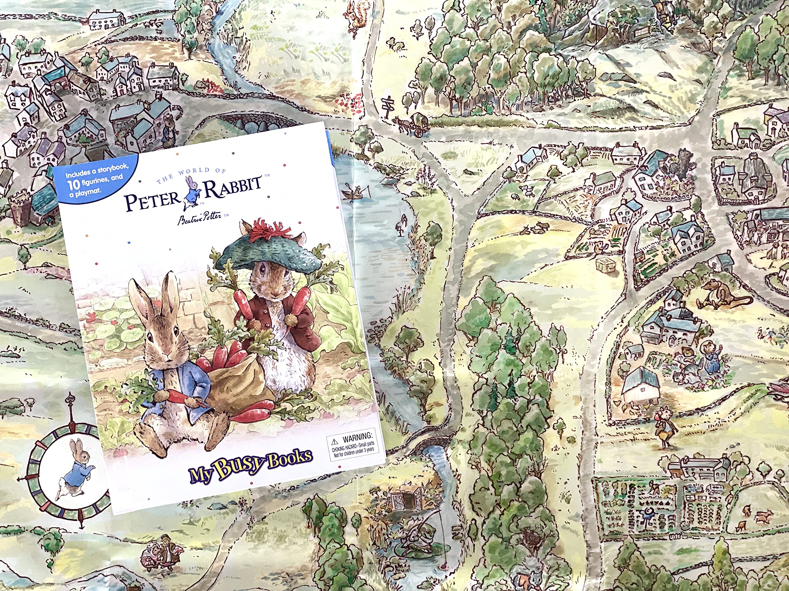 Phidal The World of Beatrix Potter Peter Rabbit My Busy Books - Includes Storybook, 10 Figurines, Playmat | Ages 3+
