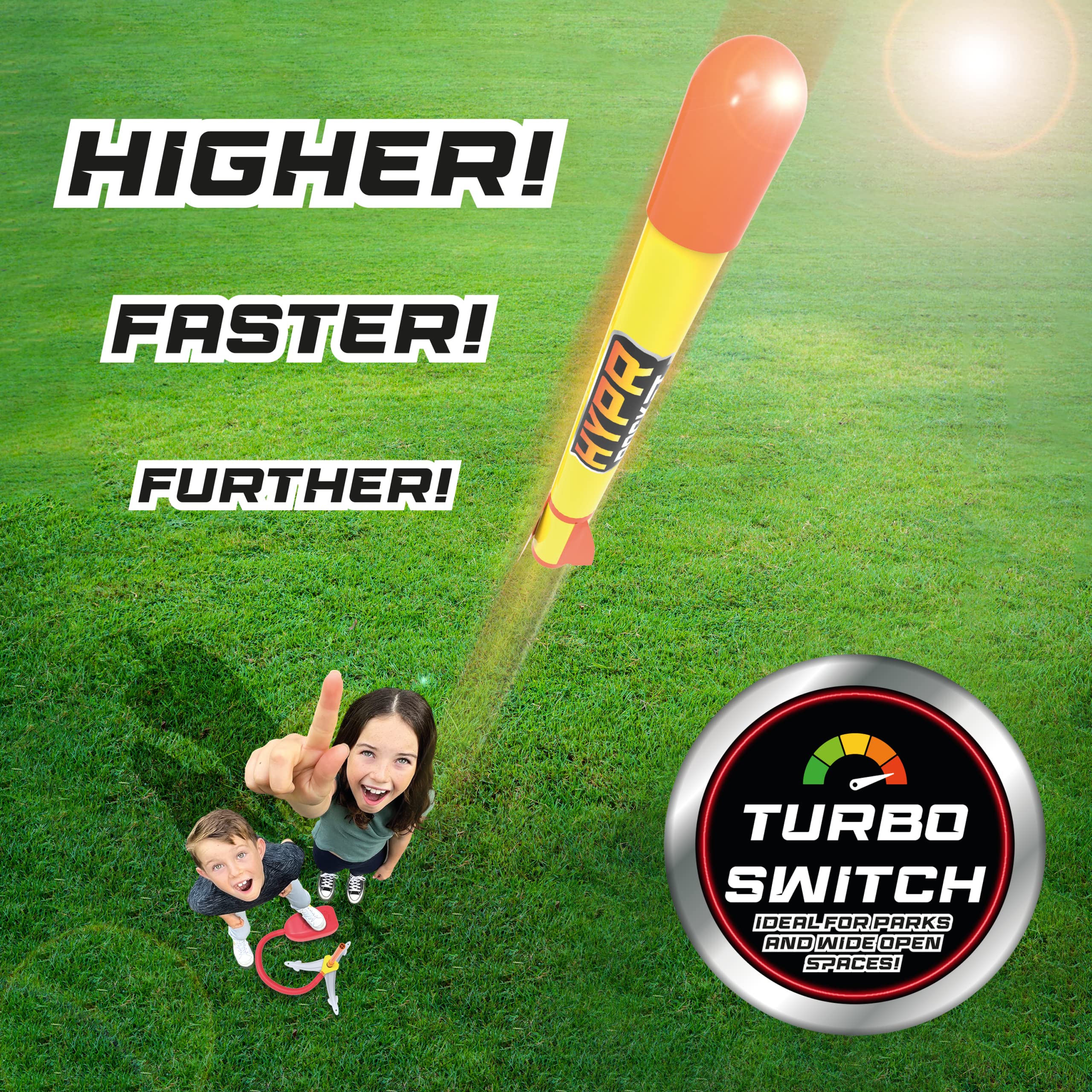 WOW! STUFF HYPR Rocket 500 - Highest Flying Stamp Rocket | Up to 500 ft | Ages 5+