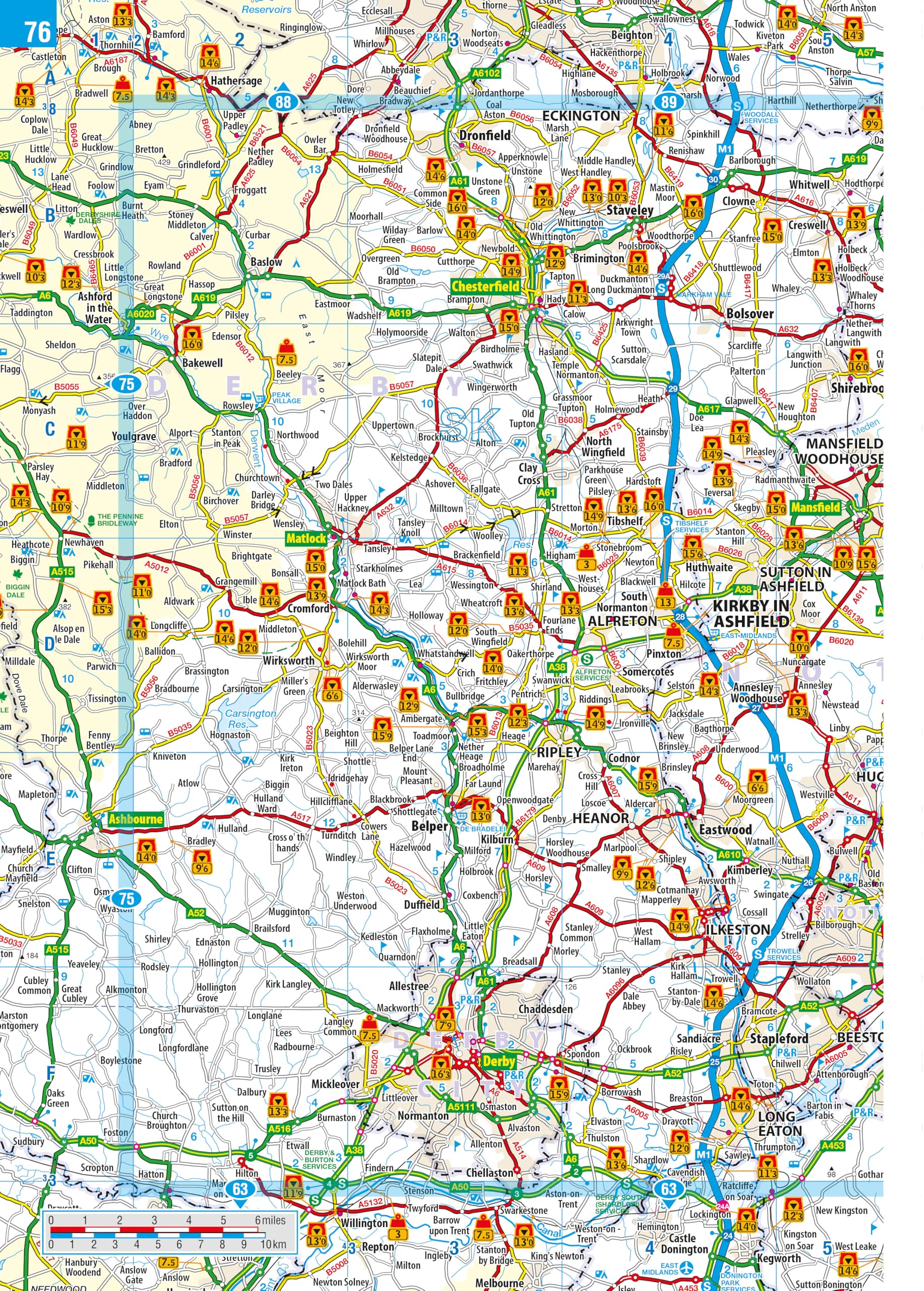 Philip's Big Easy to Read Trucker's Road Atlas Britain - Over 4,000 Bridges with Restrictions | Spiral Bound | English 6