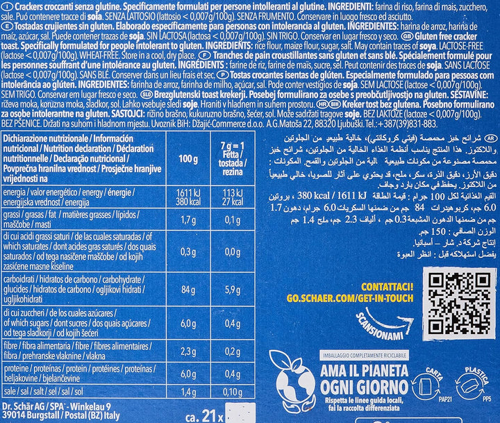 Schär Gluten Free Crispbread, Rice and Maize, 150g
