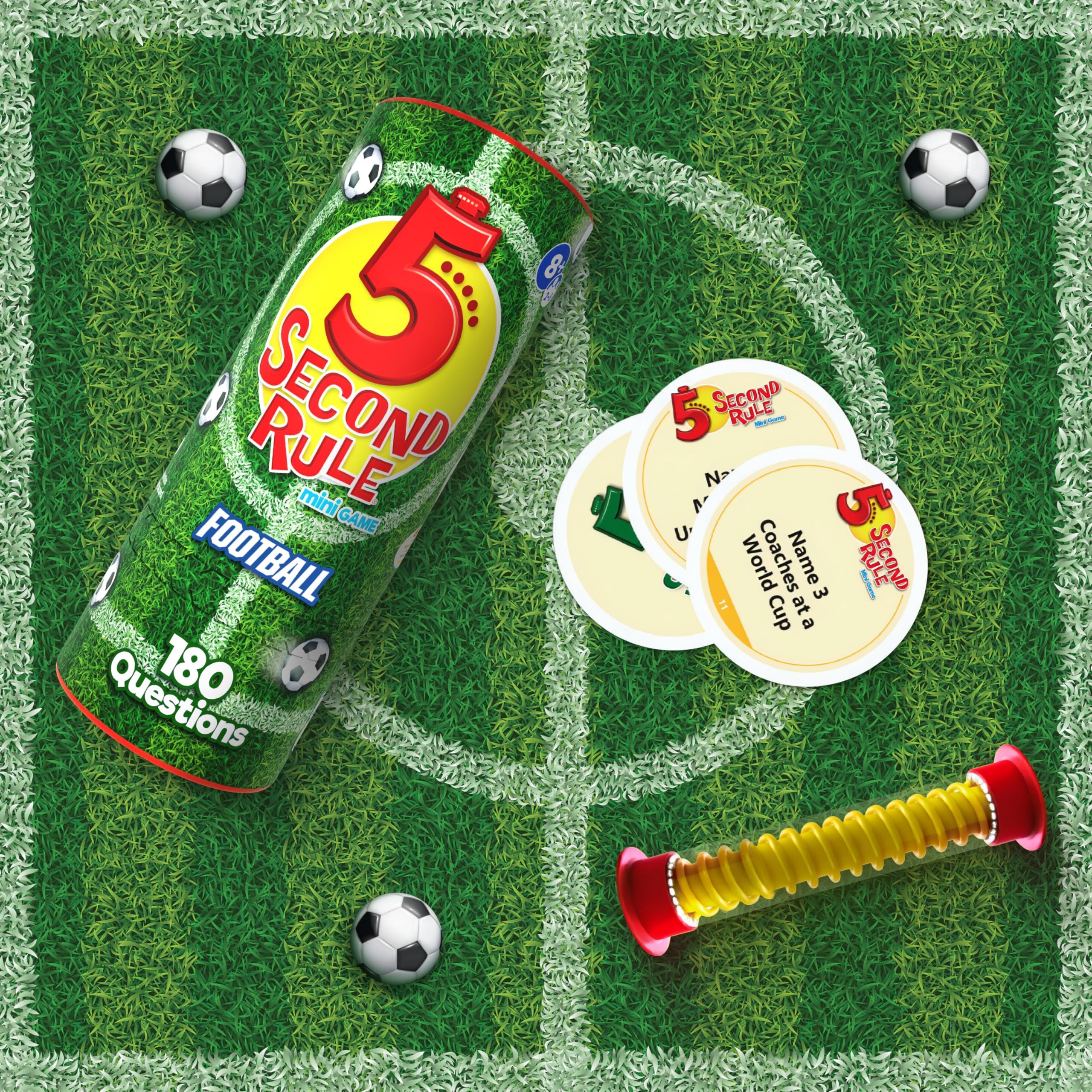 PlayMonster 5 Second Rule Mini - Football Edition Travel Game | 90 Cards | Multicolor 5