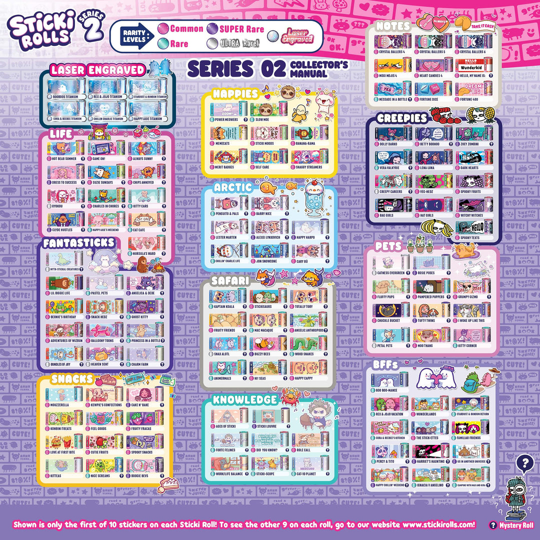 Sky Castle Sticki Rolls Series 2 - Sticki Station S2 Wearable & Shareable Sticker Craft Kit