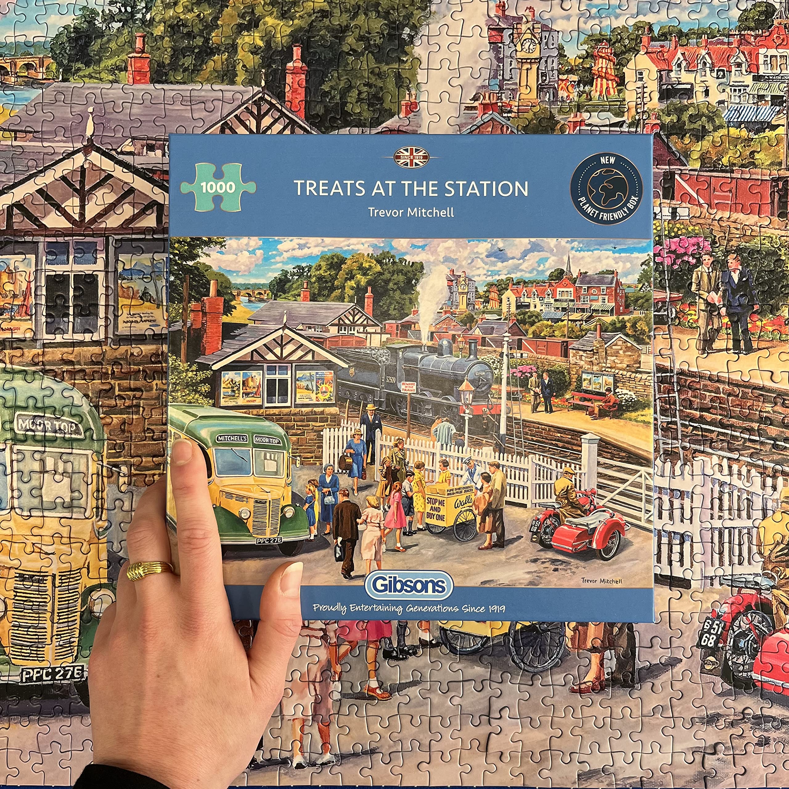 Gibsons Treats At the Station 1000 Piece Jigsaw Puzzle for Adults | Sustainable Recycled Board 5