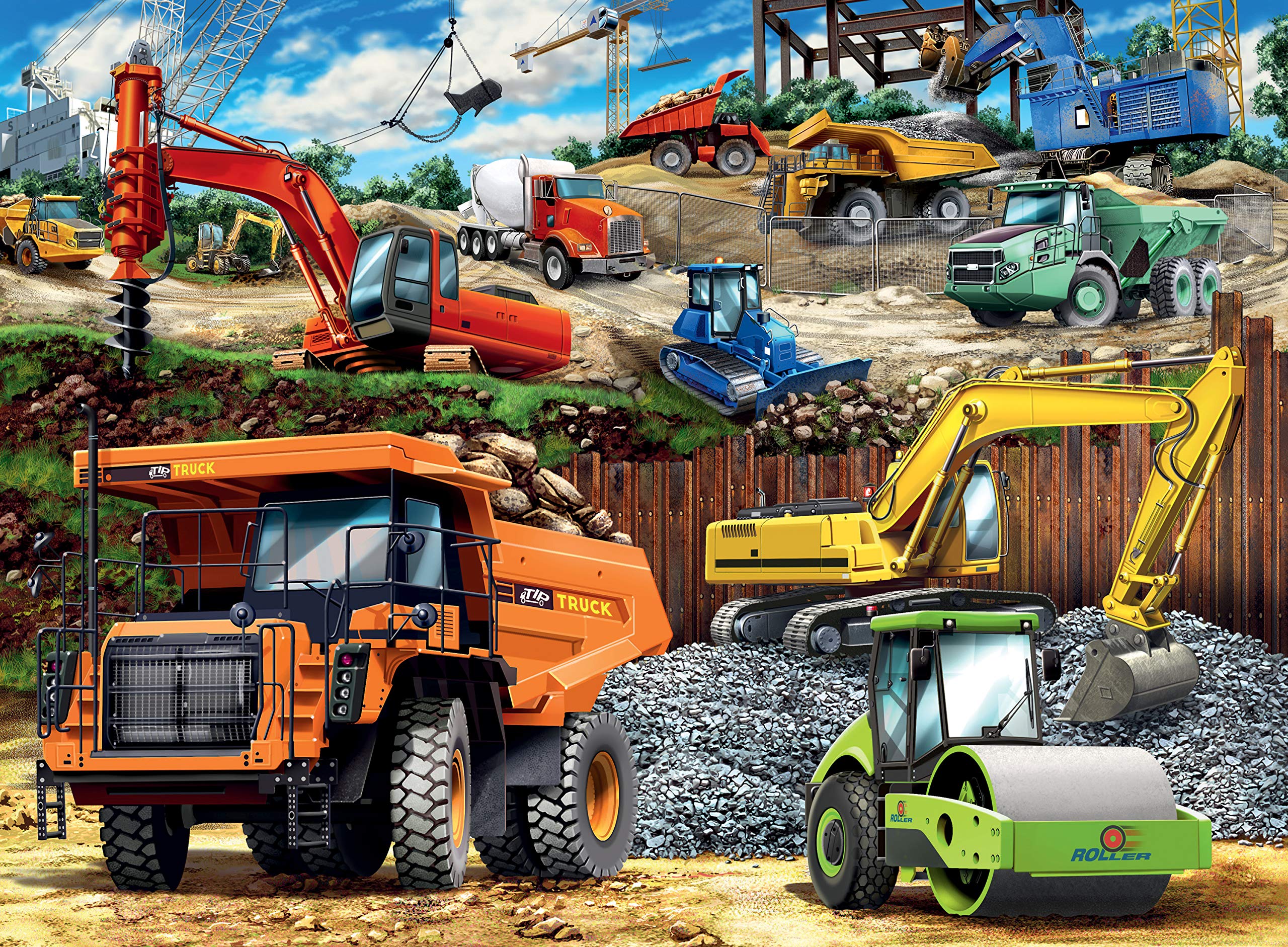 Ravensburger Construction Vehicles 100 Piece Jigsaw Puzzle | XXL Pieces | Ages 6+