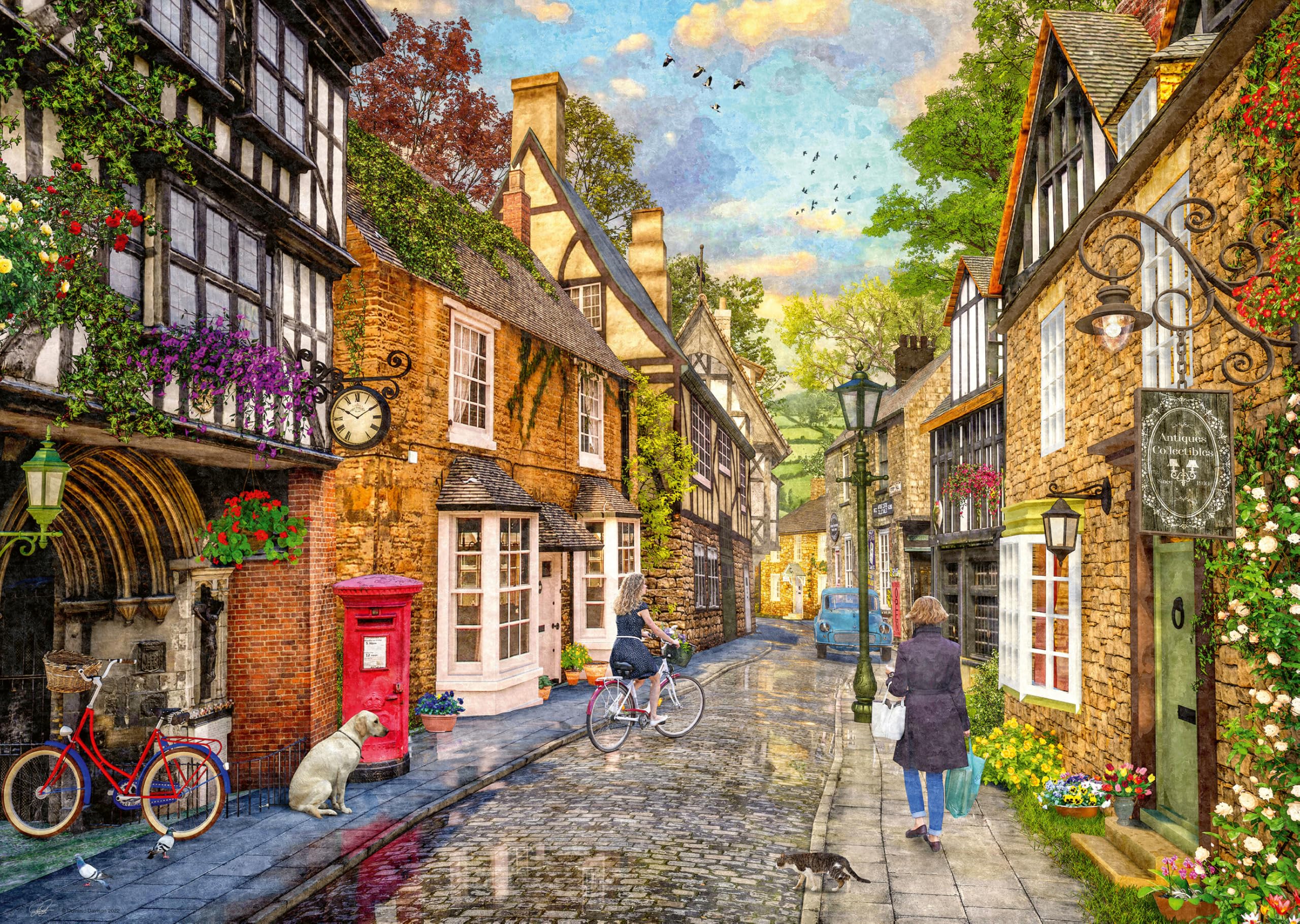 Ravensburger Down the Lane No.2 Meadow Hill Lane Jigsaw Puzzle - 1000 Pieces | 70x50cm | Unisex Adult