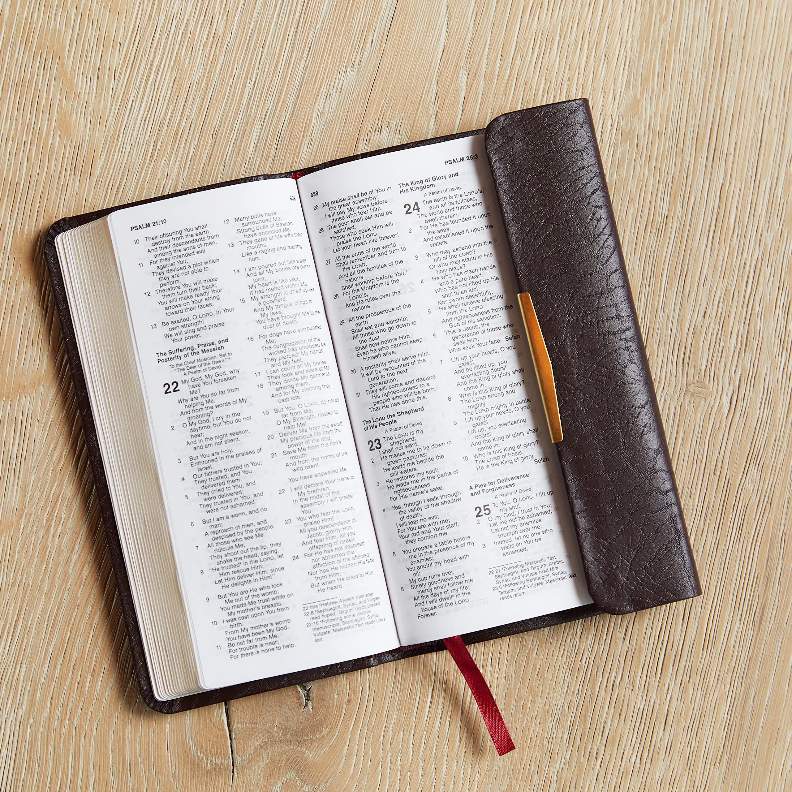 HarperCollins Old Testament - New King James Version Checkbook Bible | Snap Flap | Leather Bound 3