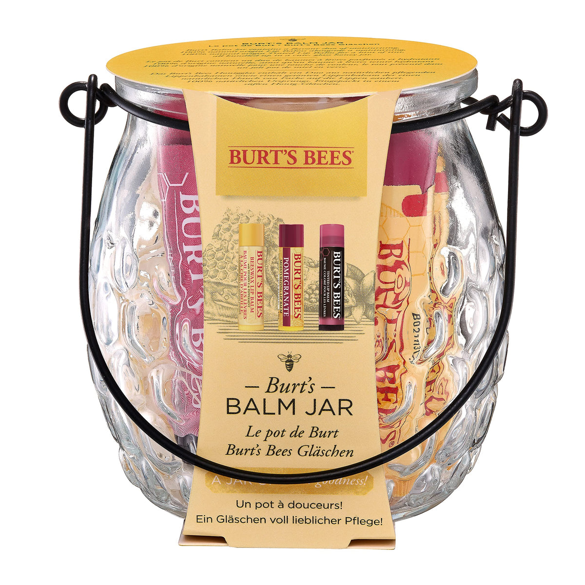 Burt's Bees Lip Balm Jar Moisturising Gift Set - 3 Count