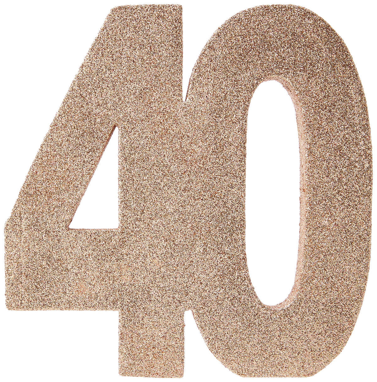 Creative Party Number 40 Glitter Table Decoration | Centrepiece | Rose Gold