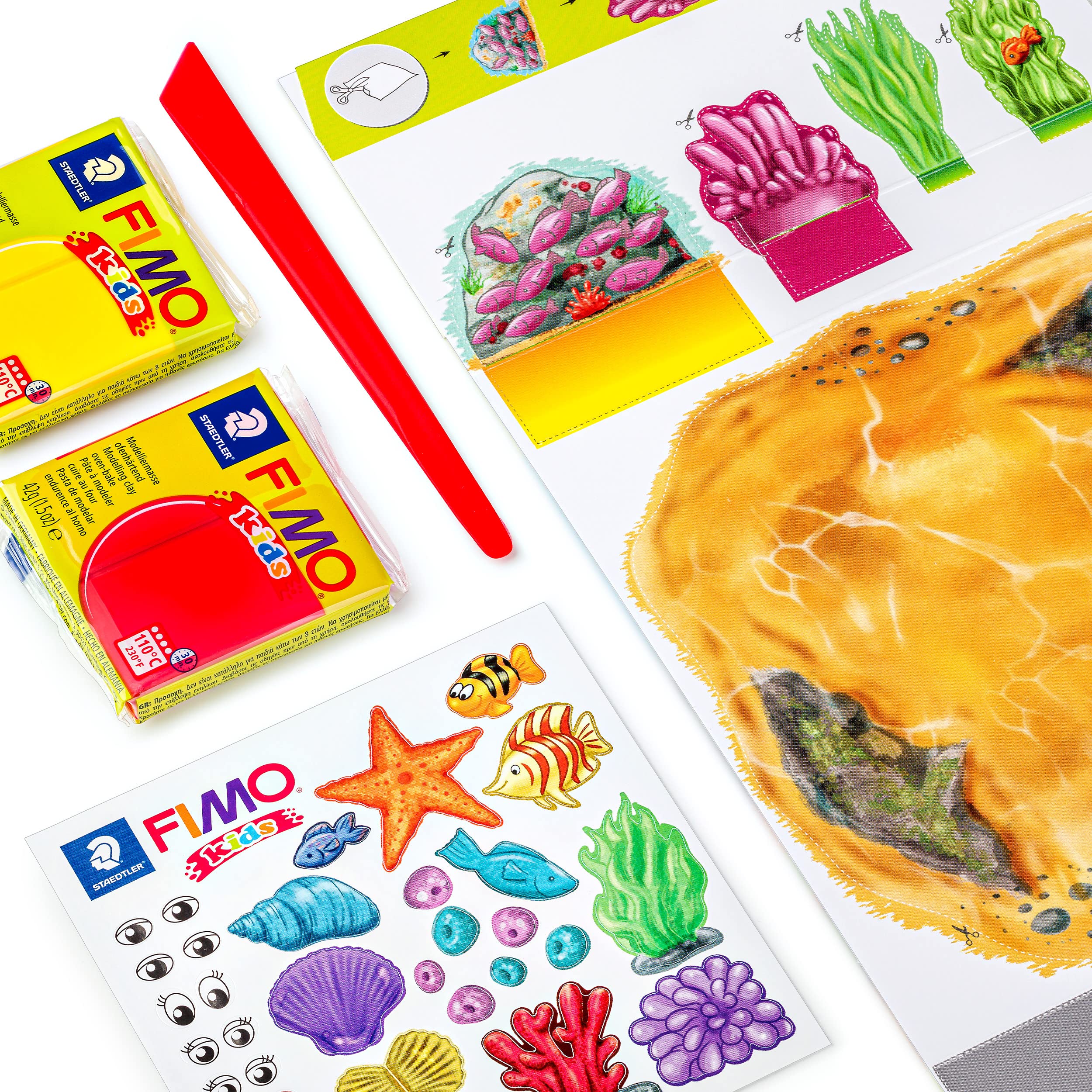 Fimo 8034 14 LZ Kids Seaworld Form and Play Set - Creative Modeling Playset for Children 6