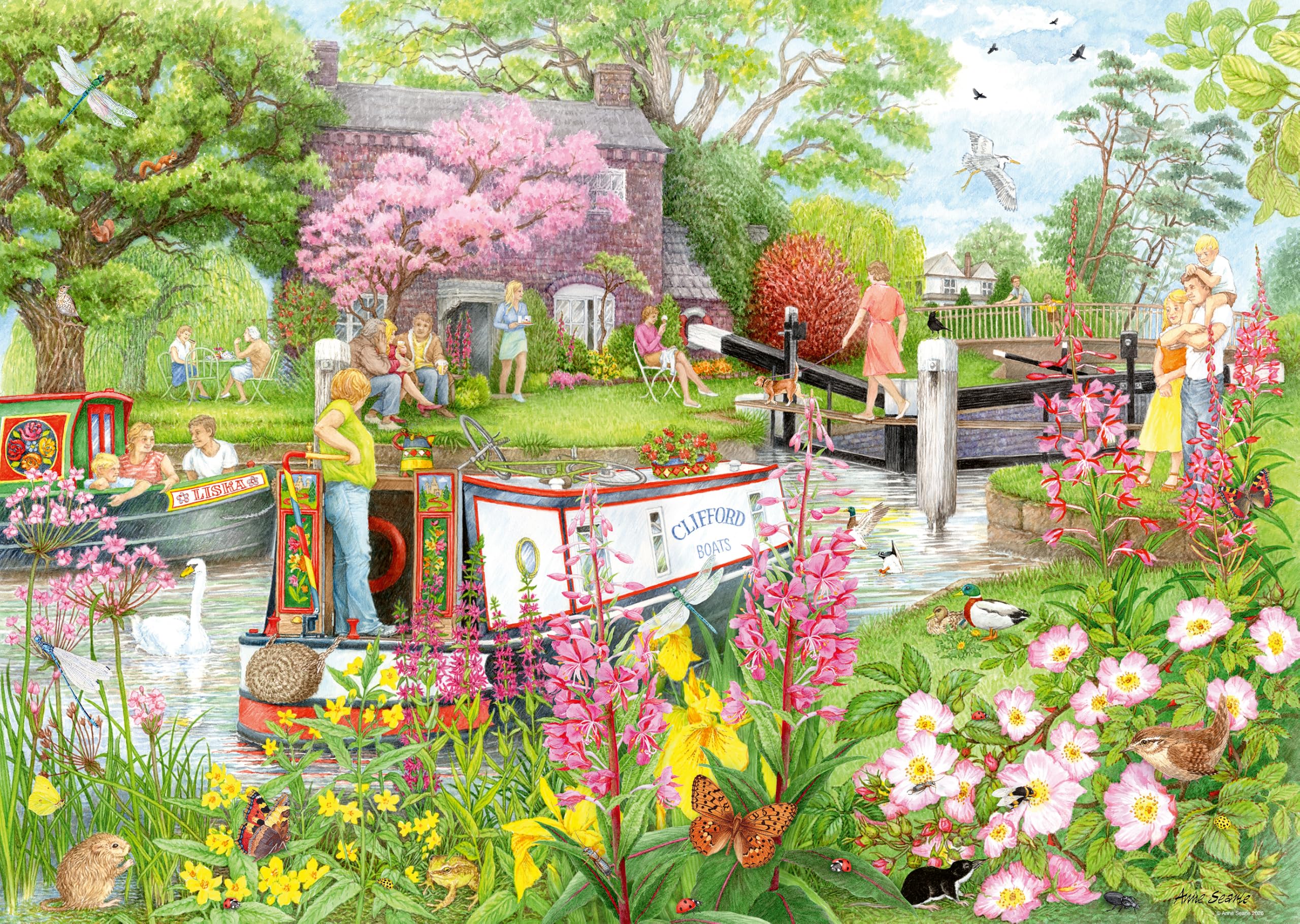 Ravensburger Cosy Café No.4 1000 Piece Jigsaw Puzzle - Charming River Scene | Adults & Families 1