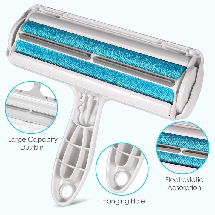 Pet Hair Remover Roller with Self-Cleaning Base - Efficient Dog & Cat Fur Removal Tool for Furniture