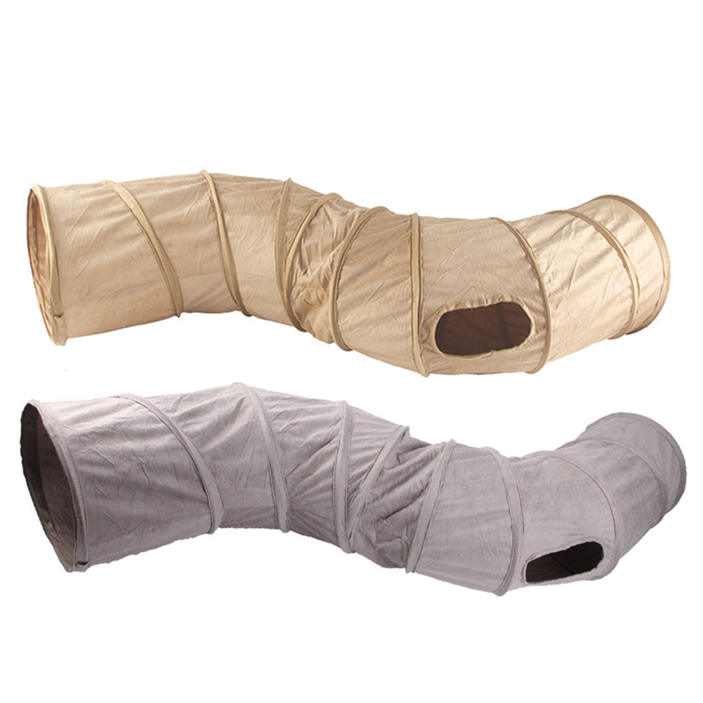 Yachew Collapsible S-Shape Cat Tunnel - Interactive Pet Play with Peepholes 6