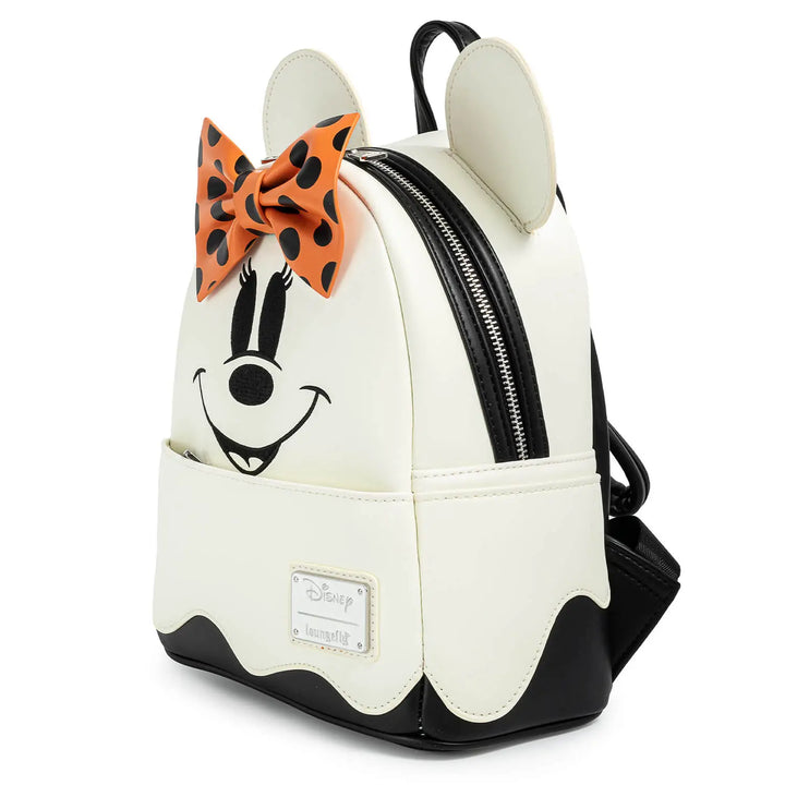 Loungefly Disney Ghost Minnie Glow In The Dark Cosplay Mini Backpack