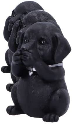 Nemesis Now Three Wise Labradors, Black, 8.5cm,B5881V2