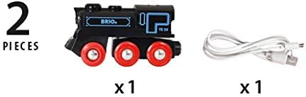 BRIO World Rechargeable Engine Train with Mini USB Cable for Kids Age 3 Years Up - Compatible with all BRIO Railway Sets & Accessories