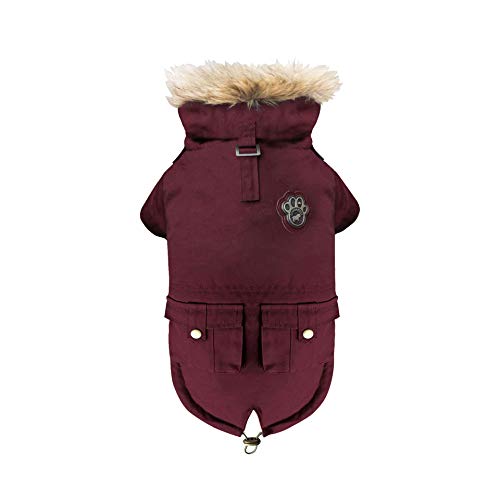 Canada Pooch Army Parka, Size 20 W, Maroon, dog coat