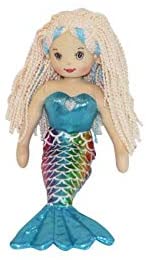 AB Gee C7046 Lucy Mermaid Rag Doll, Bleu, 45 cm