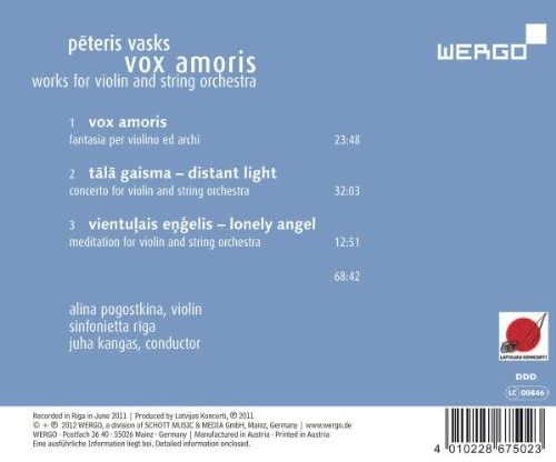 Vasks; Vox amoris [Audio CD]