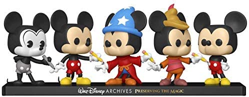 50 Walt Disney Archives Présentant Avion Crazy Mickey, Classic Mickey, Sorcier Mickey, Beanstalk Mickey, Mickey Mouse Exclu Funko 51118 Pop!