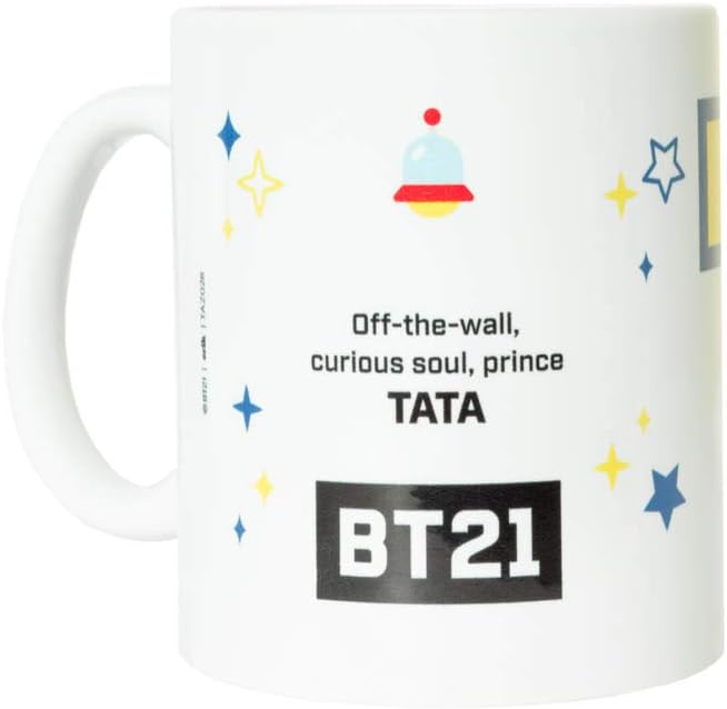 Grupo Erik BT21 Official Merchandise Tata Ceramic Mug | 35 cl - 350 ml | Coffee Mug