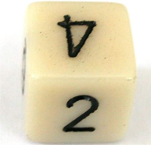Chessex Dice: Polyhedral 7-Die Opaque Dice Set - Ivory with Black Set