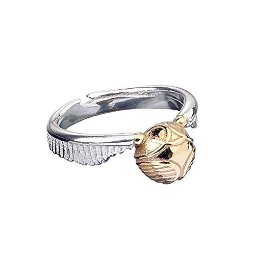 Harry Potter Sterling Silver Golden Snitch Ring - Small