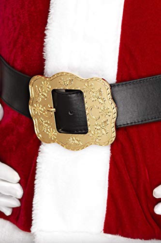 Smiffys 21422 Deluxe Santa Belt, Black, One Size